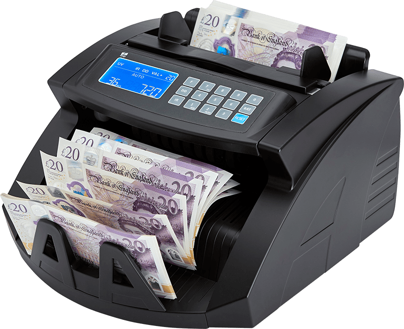 money counter machine counts the total value as well as the total quantity for single denomination banknotes