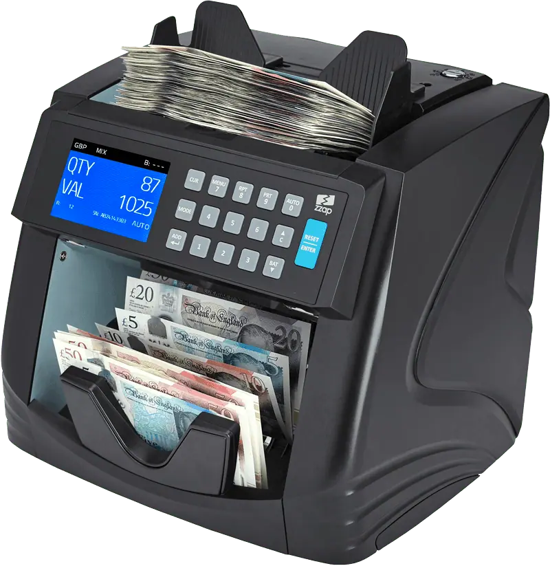 NC60-Note-Counter-Currency-Money-Banknote-Count-Detector-Cash-Machine-Value counting for mixed GBP, USD, EURO, CAD, MXN, PLN banknotes & up to 9 others