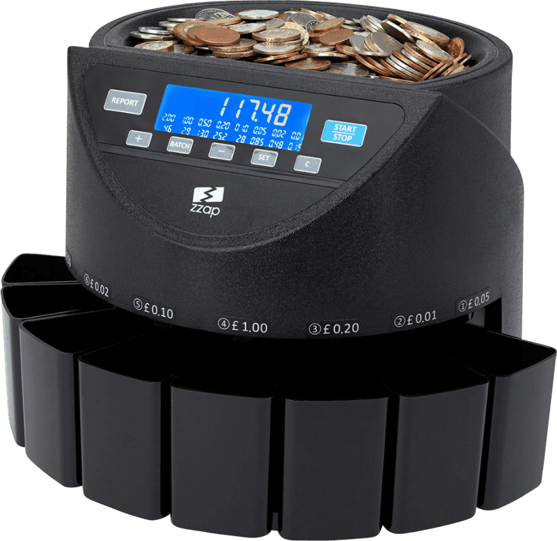 coin counter machine counting GBP