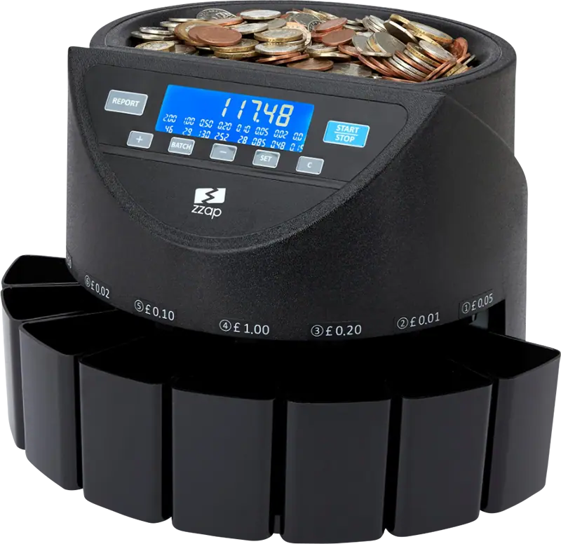 coin counter machine counting GBP