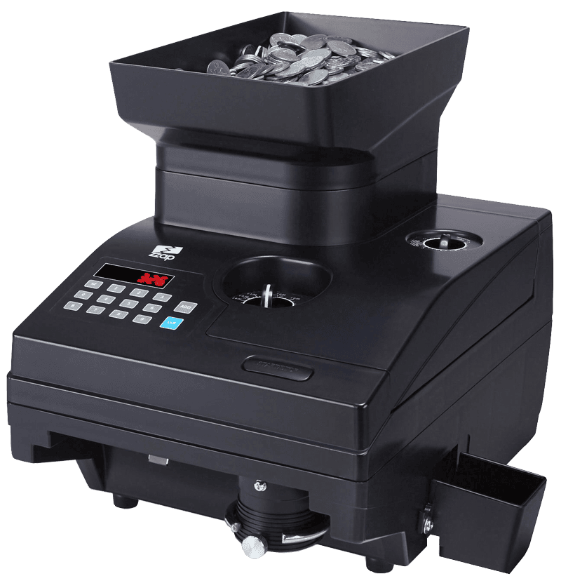 ZZap CC10 Coin Counter-Money Counting Machine-Counts sorted coins at high speed - 2,300 coins per minute