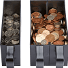 ZZap CS70 Coin Counter-Coin Sorter-Money Counting Machine-SDC-Count mode: The selected denomination is sorted into the left coin tray. All other denominations and foreign/counterfeit/damaged coins are rejected into the right coin tray