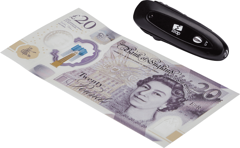 ZZap D10 Counterfeit Detector-UV light verifies the UV marks on banknotes