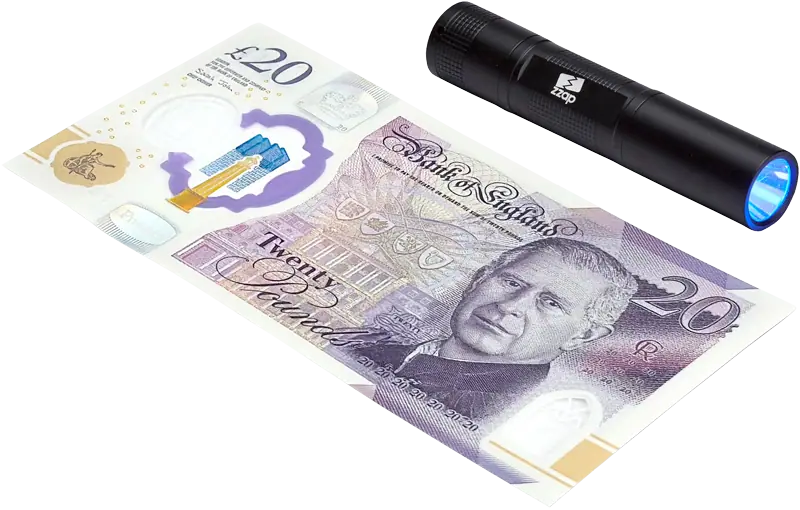 ZZap-D5-Counterfeit-detector-UV light verifies the UV marks on banknotes