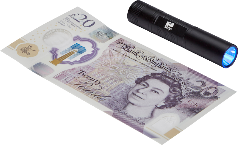 ZZap D5 Counterfeit detector-UV light verifies the UV marks on banknotes