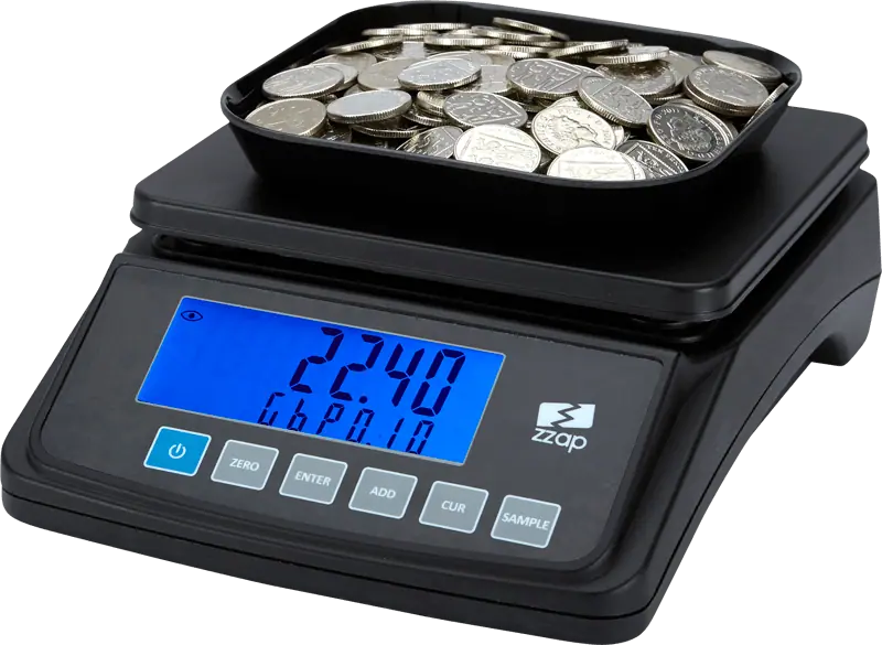 ZZap MS10 Coin Scale - money scale - Ready for the new £1 coin
