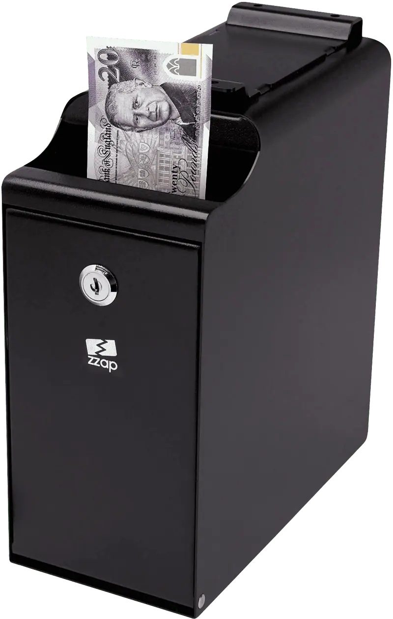 ZZap-S30-POS-Cash-Safe-Insert one or more banknotes/coins for secure storage