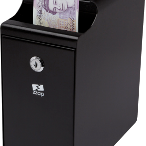 ZZap S30 POS Cash Safe-Insert one or more banknotes/coins for secure storage