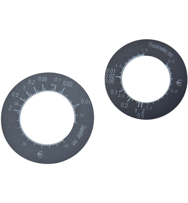 ZZap EURO Denomination Indicators - Quickly select EURO denominations on your CC10 Coin Counter