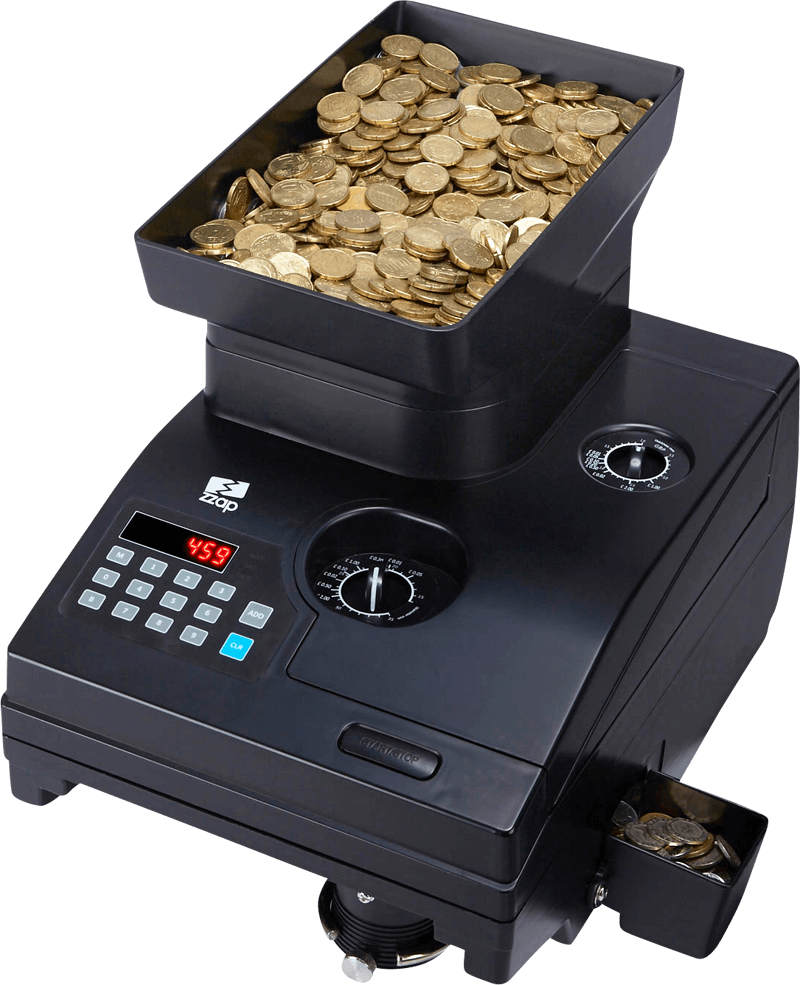 ZZap CC10 EURO Denomination Indicators Coin Cash Money Counter Machine 