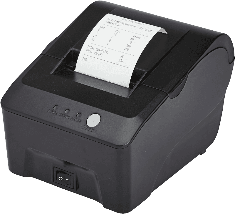 ZZap-P20-Thermal-Printer-Can instantly print your full count report