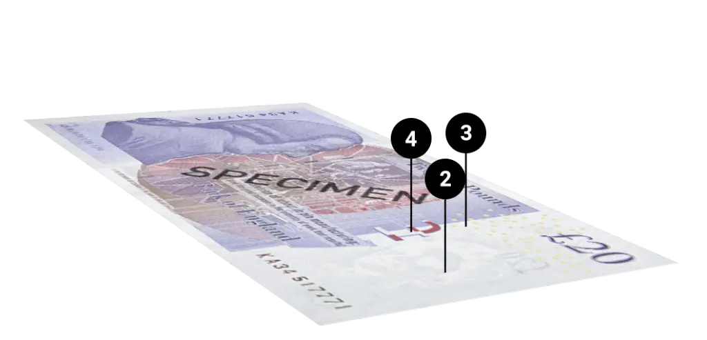 Spotting counterfeit twenty pound notes