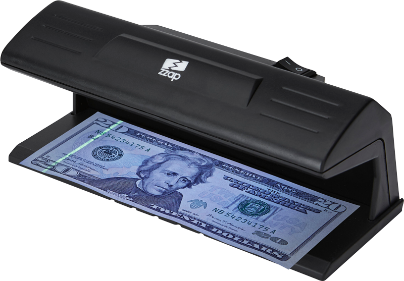 ZZap D20 Counterfeit Detector-fake money detector-UV light verifies the UV marks on all currencies
