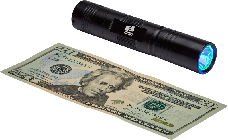 ZZap D5+ Counterfeit detector-fake money detector-UV light verifies the UV marks on bills