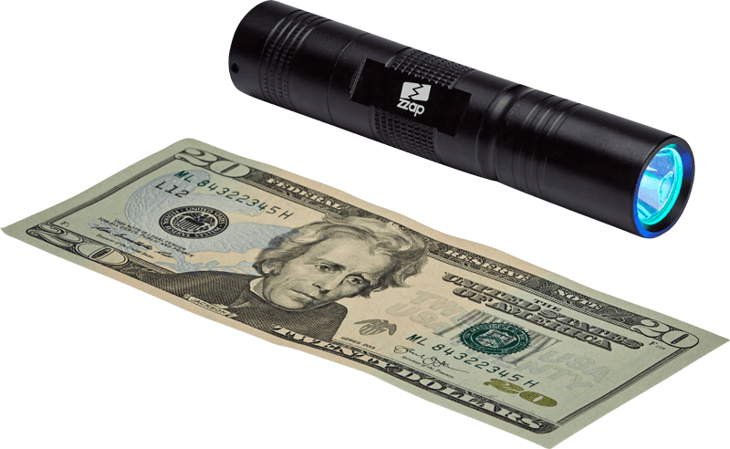 ZZap D5+ Counterfeit detector-fake money detector-UV light verifies the UV marks on bills