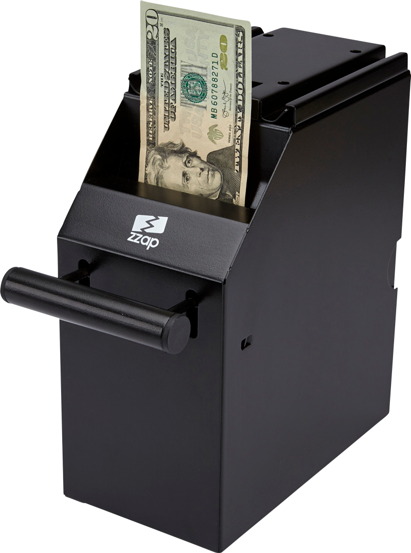 ZZap S10 POS Bill Safe-Insert one or more bills for secure storage