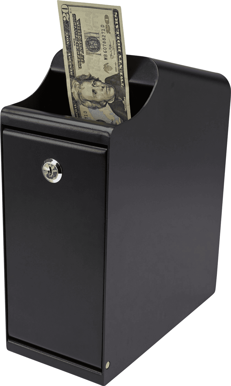 ZZap S20 POS Cash Safe-Insert one or more bills/coins for secure storage