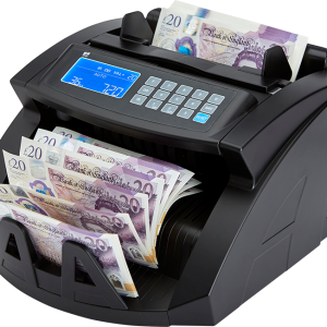 Money counting machine counting the new polymer banknotes