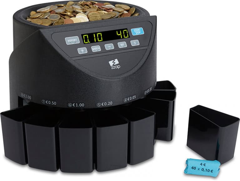 CS20 Coin Counting Machine Counts 220 coins per/min ZZap