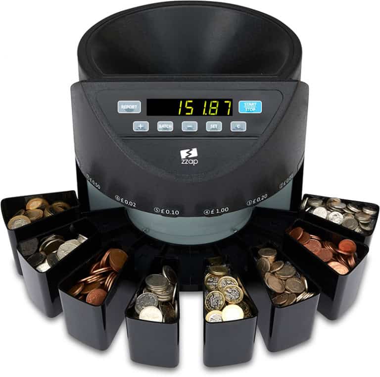CS20 Coin Counting Machine Counts 220 coins per/min ZZap