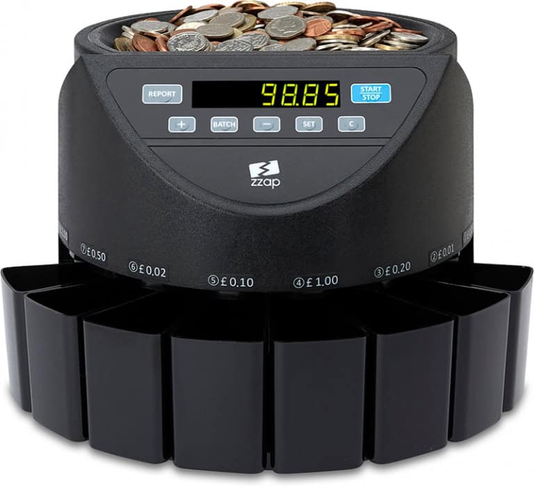 CS20 Coin Counting Machine Counts 220 coins per/min ZZap