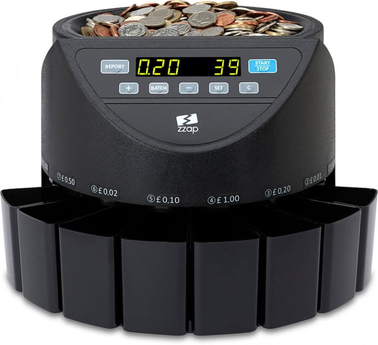 CS20 Coin Counting Machine Counts 220 coins per/min ZZap