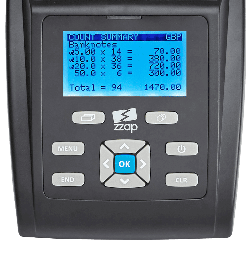 ZZap MS40 Money scale-money counter-coin counter-Market Leading Display With Quick Menu