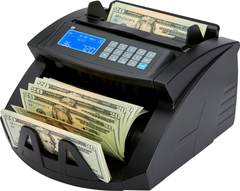 nc20+ cash counter counts value and quantity of sorted notes