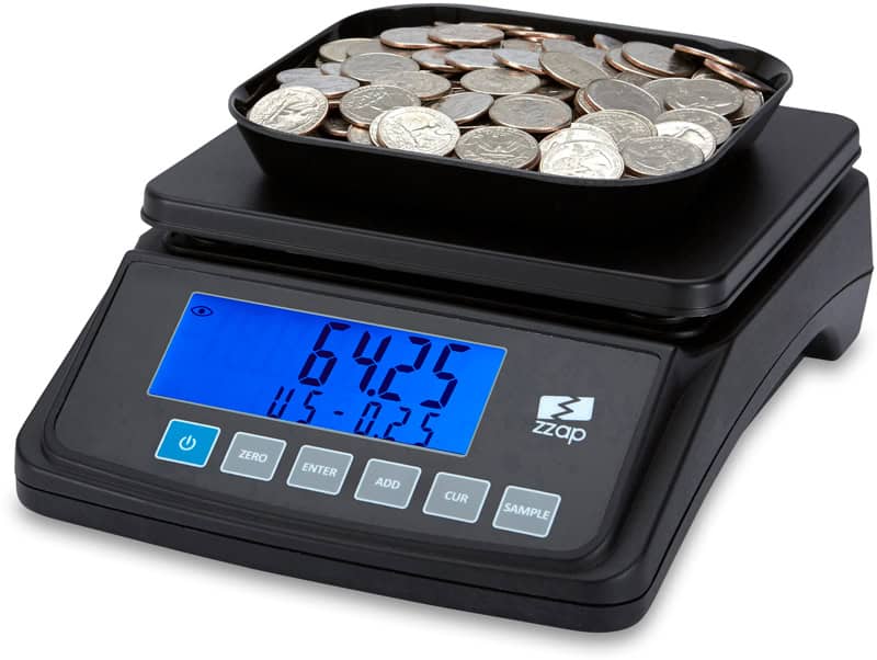 ZZap MS10 money scale can Count bills, coins and bundles