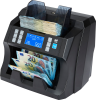 ZZap NC25 Banknotenzähler-Geldzähler-Falschgeldprüfer Zählt den gesamten WERT & Menge der SORTIERTEN Banknoten