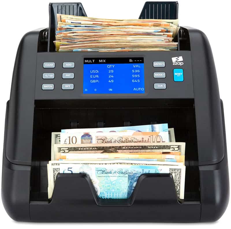 Geldzähler Mit Sortierfunktion NC25 Banknotenzähler Mit Falschgeld-Detektor - Geldzählmaschine 1500/min Büroausstattung Geld