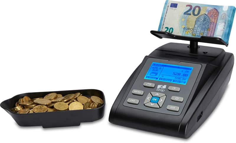 ZZap MS40 Balance-compteuse à monnaie - compteur d'argent a Capacité de poids unique de 2 KG