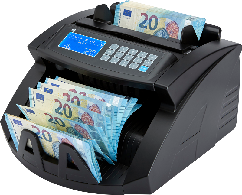 ZZap NC20i Compteuse de billets - Compteuse d'argent - Détecteur de faux billets Compte la VALEUR et la quantité totales des billets TRIÉS.