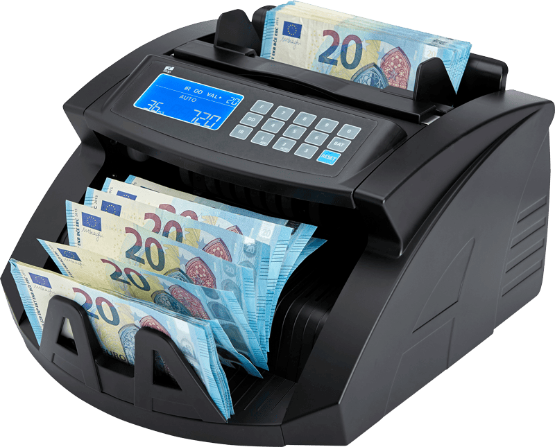 ZZap NC20 Contadora de Billetes-Contadora de dinero- Cuenta el VALOR total y la cantidad de billetes CLASIFICADOS