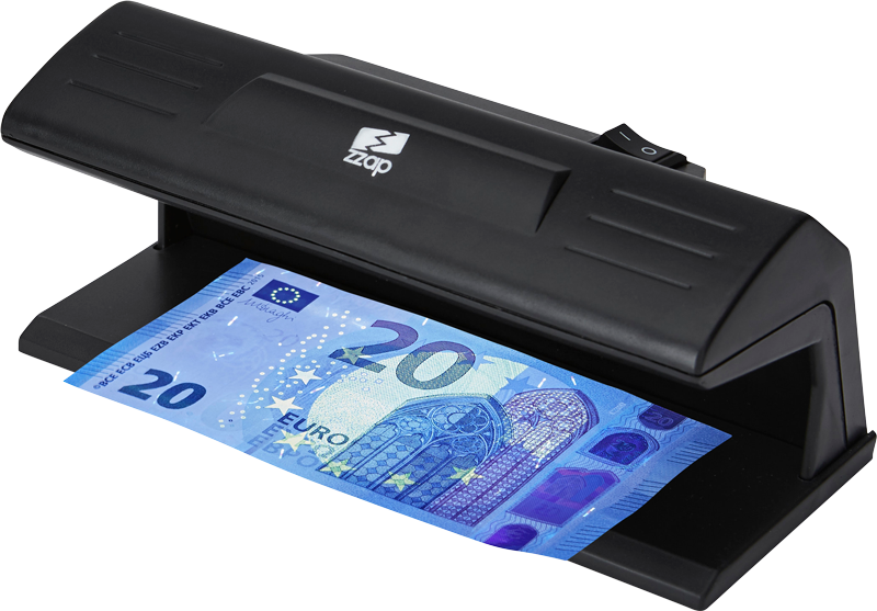 ZZap D20 Détecteur de faux billets - La lumière UV vérifie les marques UV sur toutes les devises.