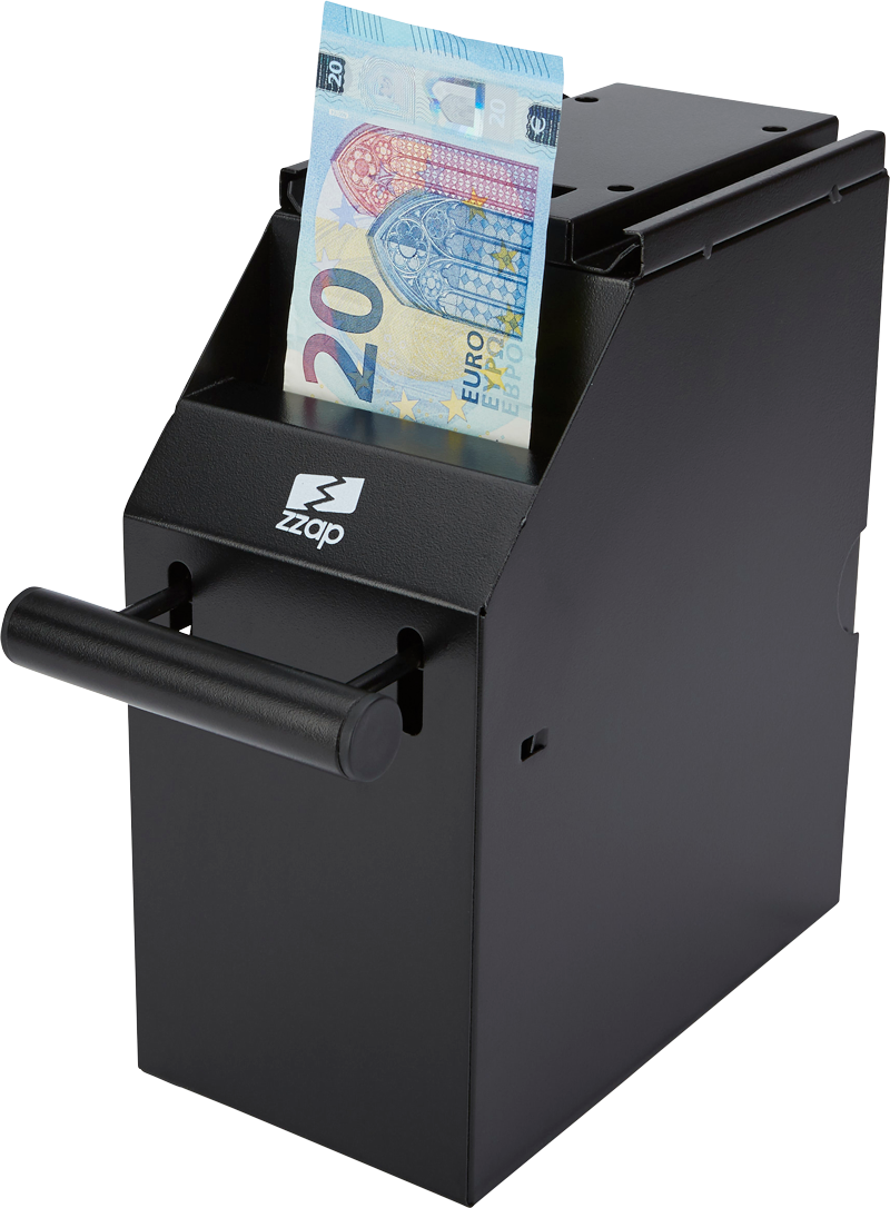 ZZap S10 POS-Banknoten-Tresor - Legen Sie eine oder mehrere Banknoten zur sicheren Aufbewahrung ein