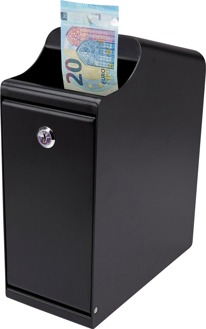 ZZap S20 POS Geld-Tresor - Einwurf einer oder mehrerer Banknoten/Münzen zur sicheren Aufbewahrung