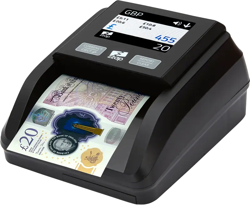 ZZap-D40-Counterfeit-Detector-Fake-Note-Detector-Money-Counter-Money-Checker-Professional full colour screen