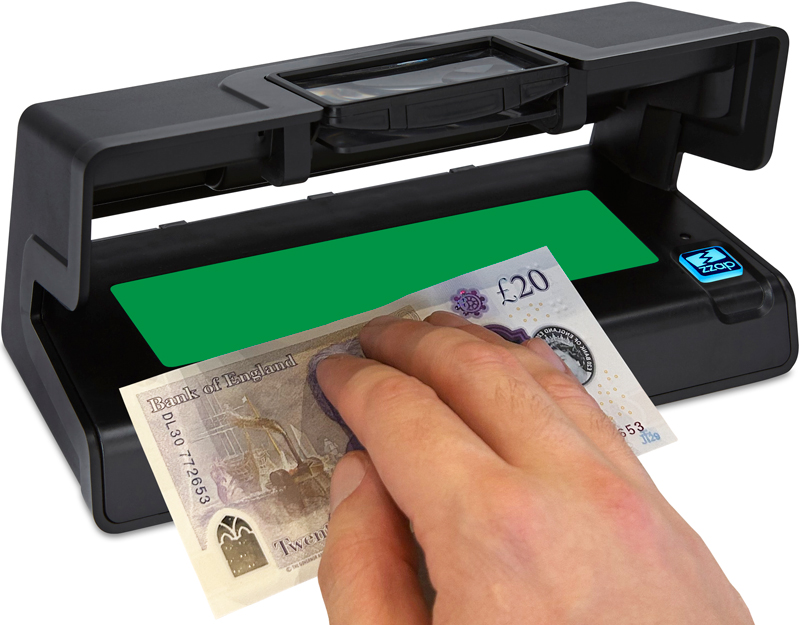 ZZap-D30-Counterfeit-Detector-Fake-Note-Detector-Money-Checker-Magnetic sensor verifies the magnetic ink/metallic thread on banknotes