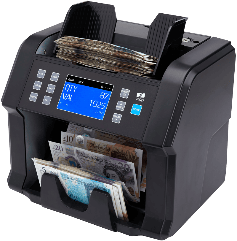 ZZap NC50 Value Counter-Banknote Counter-Money Counter Machine-Counterfet Detetctor ZZap NC50 Value Counter-Banknote Counter-Money Counter Machine-Counterfet Detetctor-Value counting for mixed GBP, EURO, CZK, PLN banknotes
