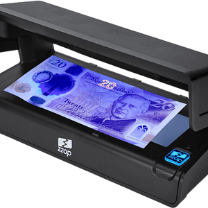 ZZap-D30+-Counterfeit-Detector---Fake-Note-Detector---Money-Checker-Unique LED UV lights. Never buy replacement bulbs again.